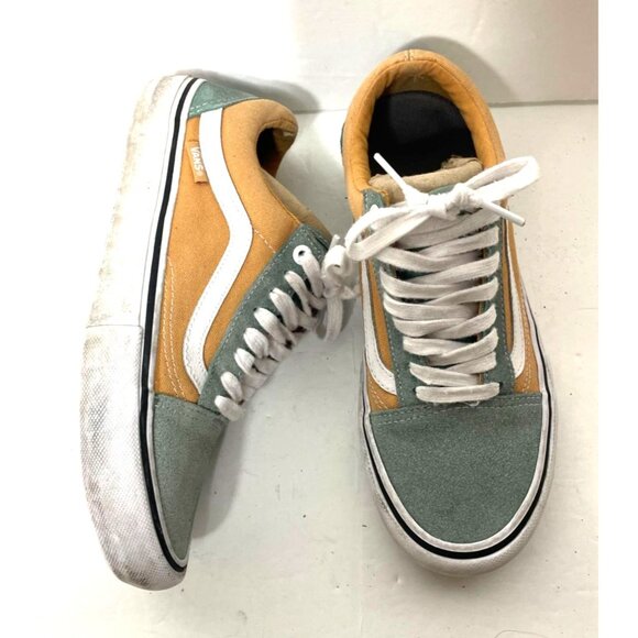Vans Old Skool Pro Oak Buff Oil Blue Mens Size 7 Skate Shoes - Picture 4 of 10